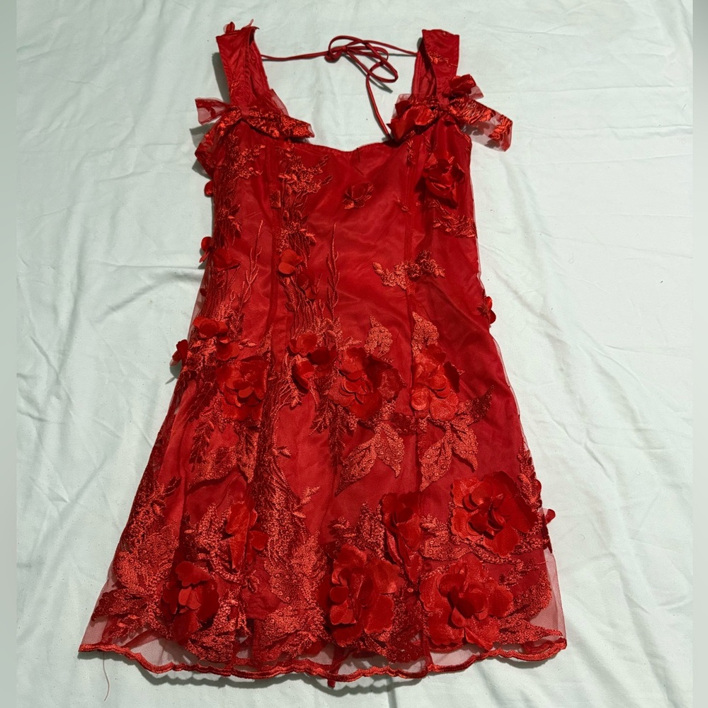 Dolls Kill Sugar Thrillz Second Date Red Mini Dress